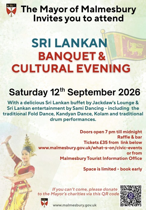 Sri Lankan Banquet & Cultural Evening - Saturday 12th September 2026